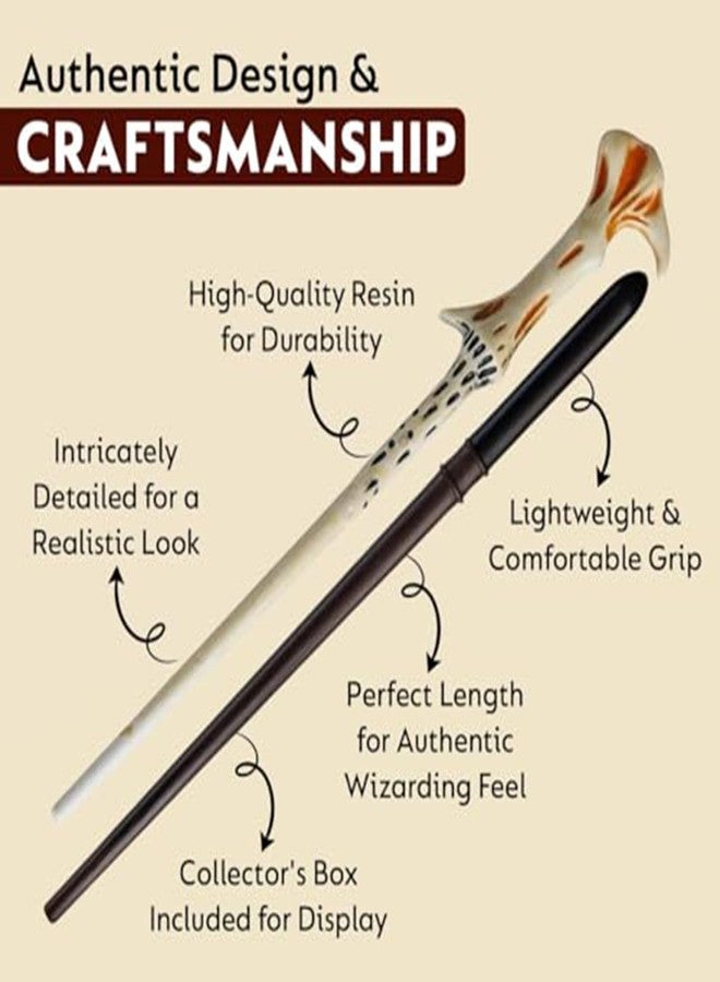 Buildcon 2 PCS Magic Stick Set for Cosplay and Role-Playing Games, Wizard Theme Party Accessories for Fantasy Events and Stage Performances, White and Black Prop Wands Collection - Image 2