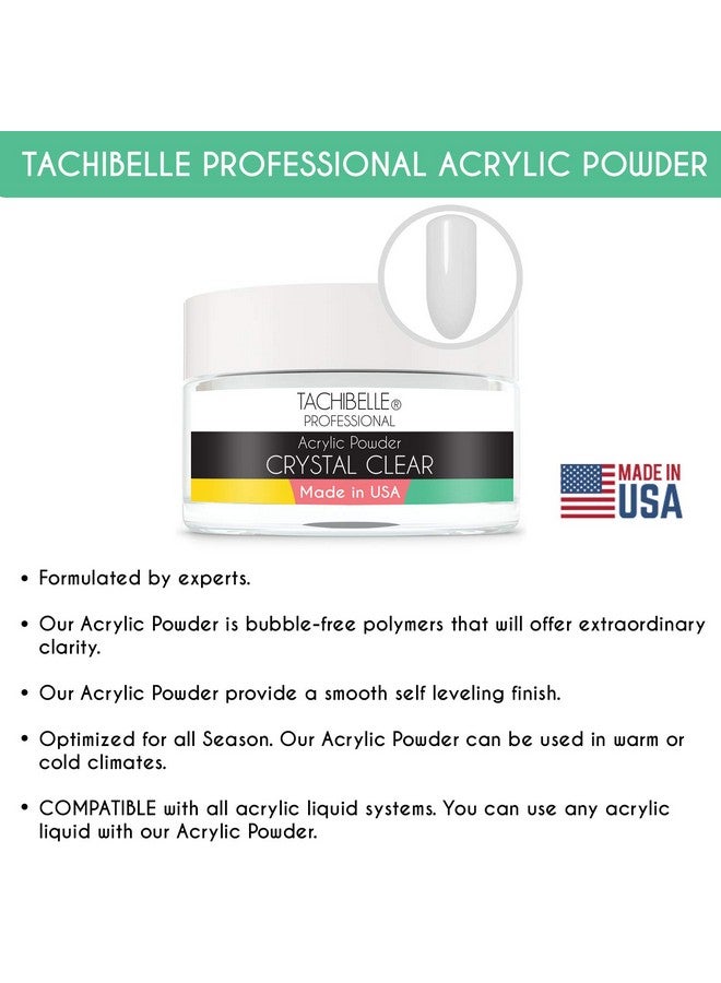 Tachibelle Tachibelle Professional Acrylic Nail System Acrylic Powder, 4 oz. Made in USA. Used in Professional Salons. (Crystal Clear 4oz)  - Image 2