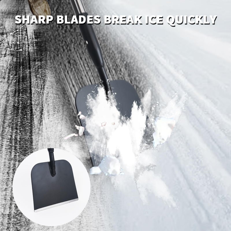 BARAYSTUS Flat Shovel with Adjustable Handle, 59 in Floor Scraper, Ice Scraper, Garden Cleaning Scraper, Ice Chopper, Snow Shovel, Multifunctional Weed Remover Tool for Walkway Driveway - Image 2
