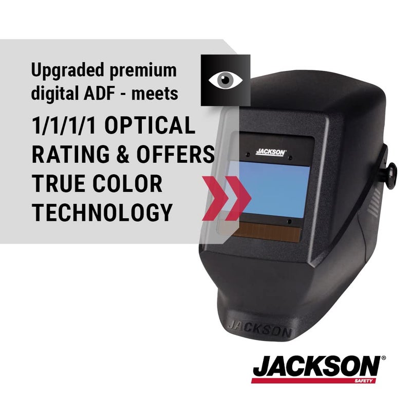 Jackson Safety خوذة لحام جاكسون سيفتي HSL 100 - خوذة لحام ذات تظليل تلقائي مع ADF متغير رقمي - تصميم ضيق للمساحات الضيقة - ANSI Z87.1 - Image 2