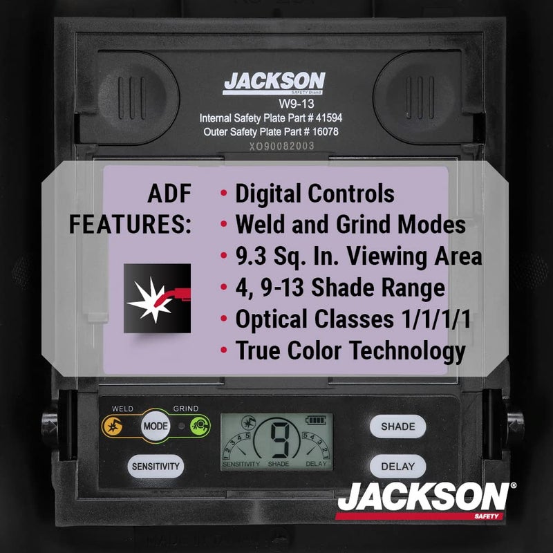 Jackson Safety خوذة لحام جاكسون سيفتي HSL 100 - خوذة لحام ذات تظليل تلقائي مع ADF متغير رقمي - تصميم ضيق للمساحات الضيقة - ANSI Z87.1 - Image 3