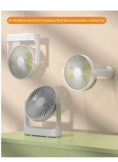 MIXDE 4000mAh Air Circulation Fan Small Quiet Desk Fan with Pedestal Control 4 Speed Cooling Fan Floor Fan for Whole Room Home Bedroom Office  - Image 5