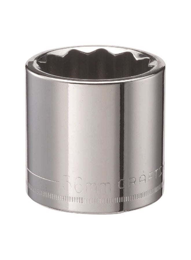 كرافتس مان سوكت 12 نقطة مطلي بالنيكل مصنوع من سبيكة الفولاذ بقياس 1/2 بوصة، ومغطى بالكروم 2296812