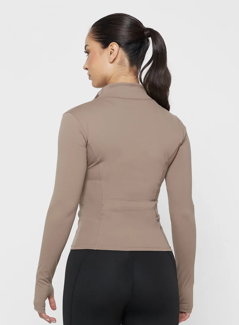 فورورد Sculpting Seamless Zip Up Top