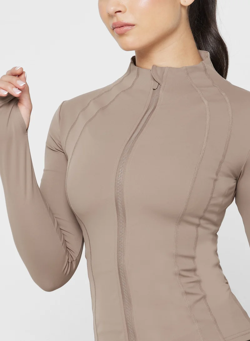 FRWD Sculpting Seamless Zip Up Top