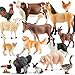 Divwa 15 Pcs Farm Animal Toy for Toddler Kid Plastic Toy Farm Animal Figure Set Playset Including Cow Horse Goat Sheep Pig Donkey Goose Duck Turkey Chicken Dog Cat Rabbit for Kid Age 35 57 - Image 2