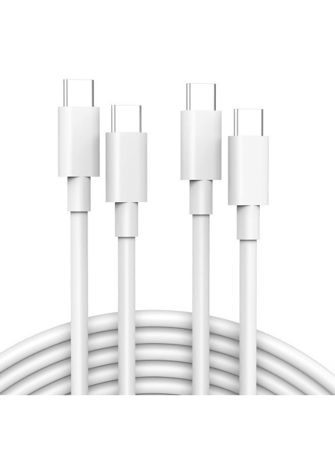 صورة العالمة كابل شحن سريع USB-C إلى USB-C بطول 2 متر، يدعم تقنية الشحن السريع PD بقدرة 240 واط، سلك شحن مضفر من النوع C مزود بشريحة E-Mark، متوافق مع سلسلة iPhone 16/15، وiPad Mini/Pro، وMacBook Pro/Air، وSamsung S25/S24، وXiaomi، وHuawei - أبيض - Image 3