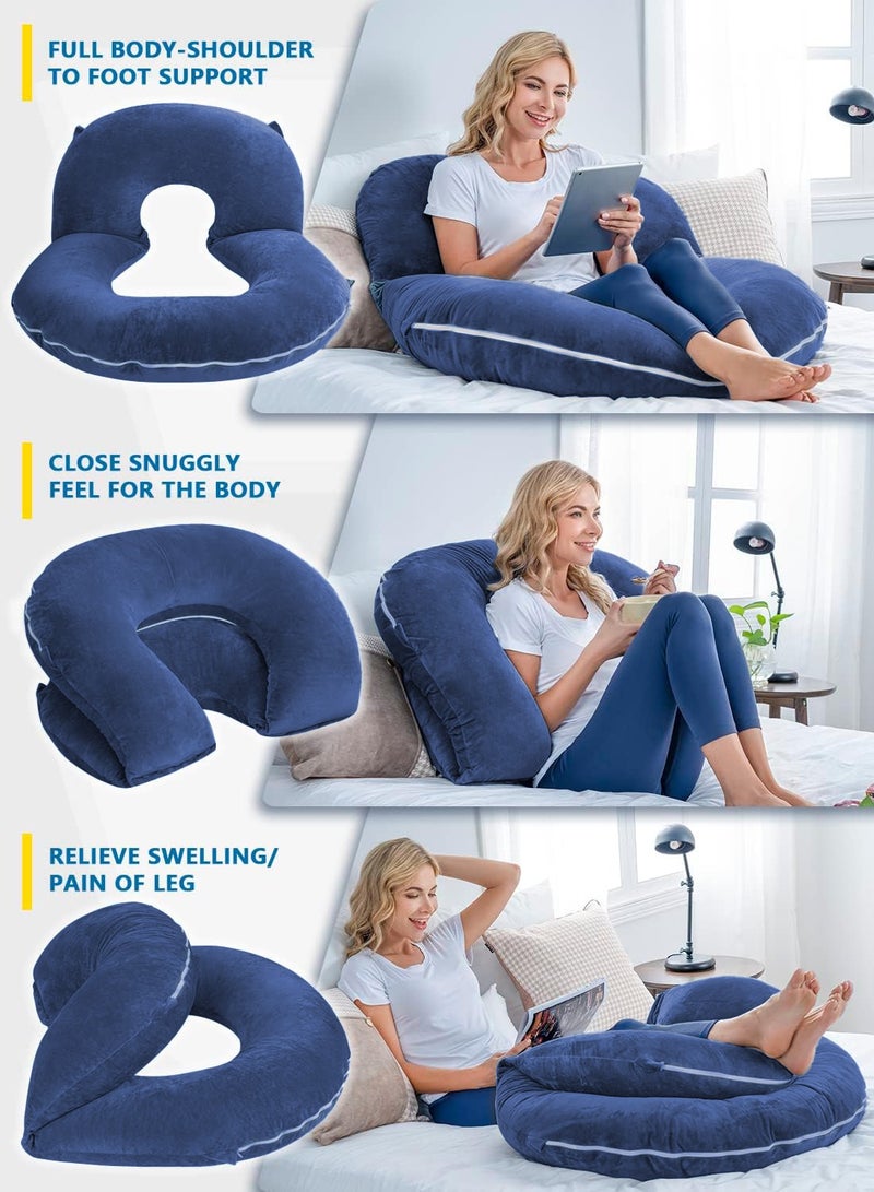 XiuWoo 3 in 1 Ergonomic Memory Foam Reading Pillow, Removable Pillow Backrest, Lumbar Pillow, Neck Support pillow, Seat Cushion, Bed Rest Pillow, Lounge Cushion, Back Support Pillow, Breastfeeding Pillow  - Image 2