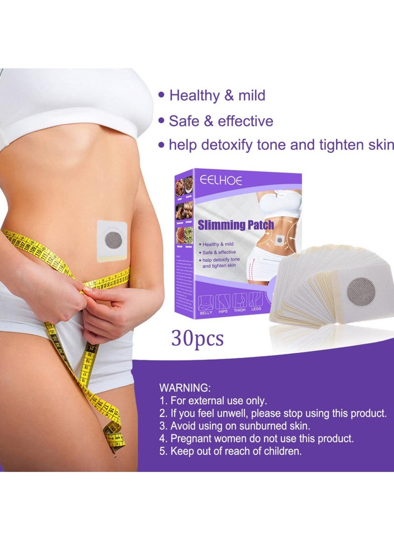 EELHOE 30PCS Slimming Patch for Body Contouring, Tightens and Tones Your Skin, Helps to Improve Your Overall Health, Can Be Used Anytime and Anywhere, Suitable for All Body Types  - Image 4