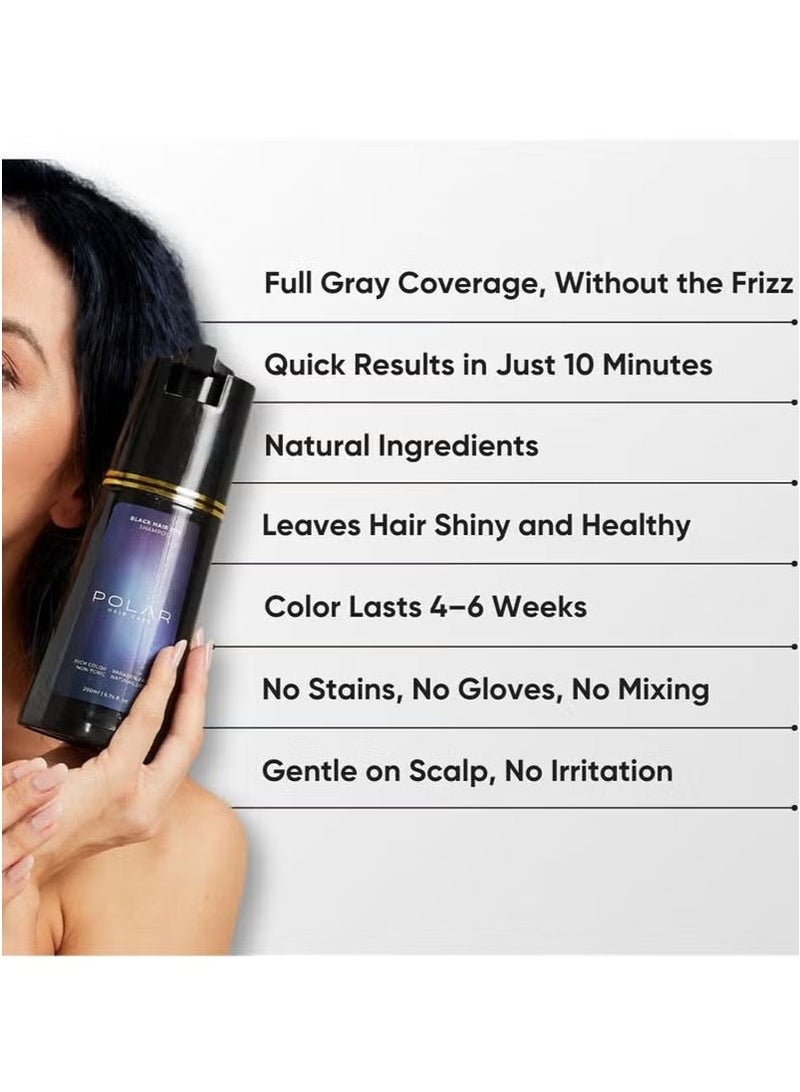 POLAR Hair Care Shampoo, Polar Hair Care Instant Dye Shampoo, Polar Hair Care Dye Shampoo (Black) - Image 3
