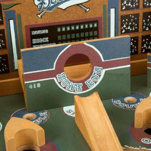 Hey Play HEY! PLAY! 12-HY2070 Baseball Pinball Tabletop Skill Game - Classic Miniature Wooden Retro Sports Arcade Desktop Toy for Adult Collectors and Children - Image 5