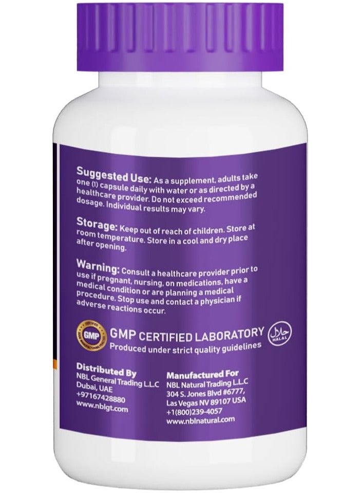 أن بي أل ناتشورال NBL المورينغا العضوية الطبيعية 500 ملغ، الطاقة والتمثيل الغذائي ودعم المناعة، 120 كبسولة - Image 3