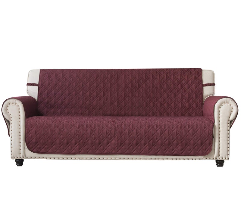 Ameritex Couch Sofa Slipcover 100% Waterproof Nonslip Quilted Furniture Protector Slipcover for Dogs, Children, Pets Sofa Slipcover Machine Washable (Burgundy, 68") - Image 1