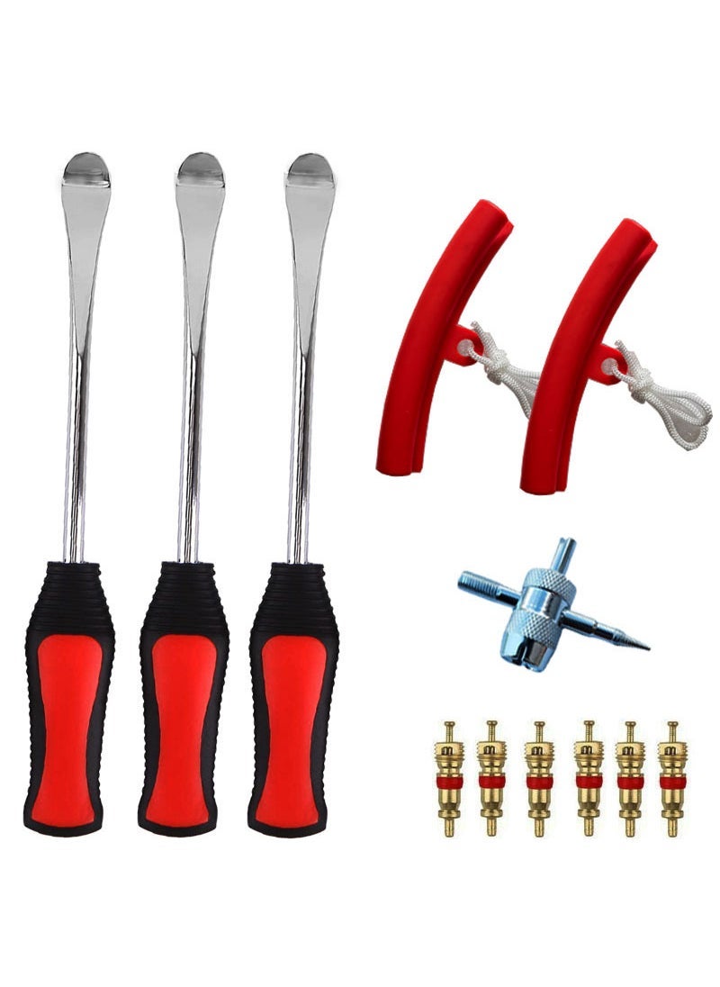 Generic Automotive Tire Lever Pry Bar Flat Tool Kit 12-piece set weighs 623G (cloth bag packing)