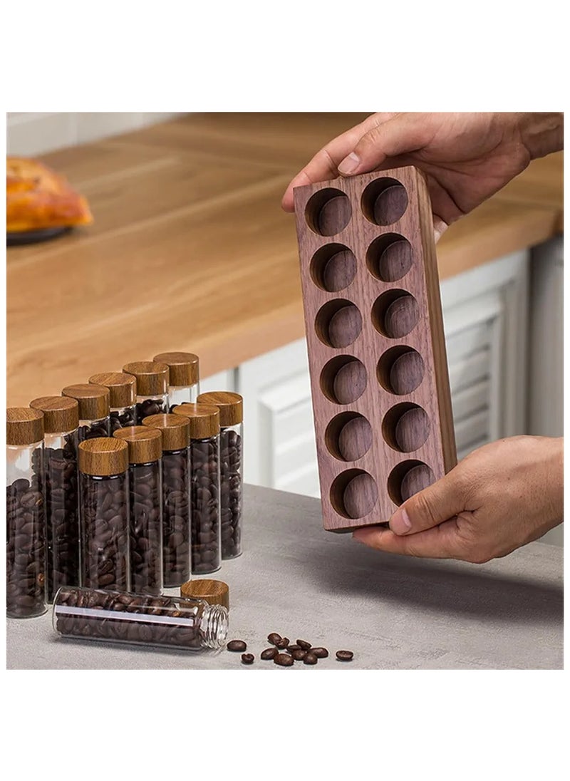 Qahwa 12 PCS Clear Coffee Bean Storage Jar  - Image 3