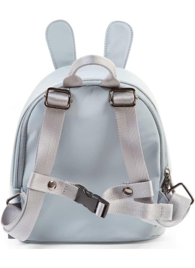 CHILDHOME - Childhome, Baby Backpack, School, Kindergarten, Nursery, Two Compartments, Lunchbag/Bottle Capacity, Removable Safety Buckle, Waterproof, My First Bag, Grey And Ecru - Image 1