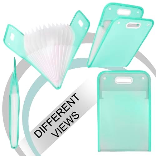 NISUN 13 Pockets Vertical Expanding File Folder Accordion File Folder Organizer for A4 Size Letter Size Paper Document Holder Organizer (Green) - Image 5