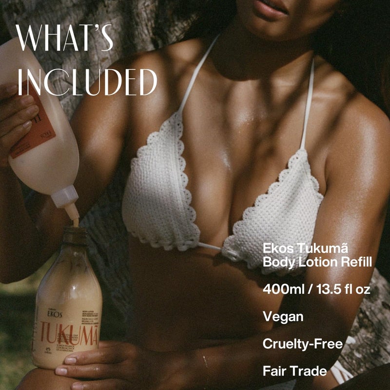 natura - Ekos TukumÃ£ Replenishing Body Lotion Refill - Vegan Skin Care - Moisturize & Improve Skin Texture - Boost Hyaluronic Acid - Brazilian Beauty Secrets - Body Care - 13.5 fl oz (400ml) - Image 3