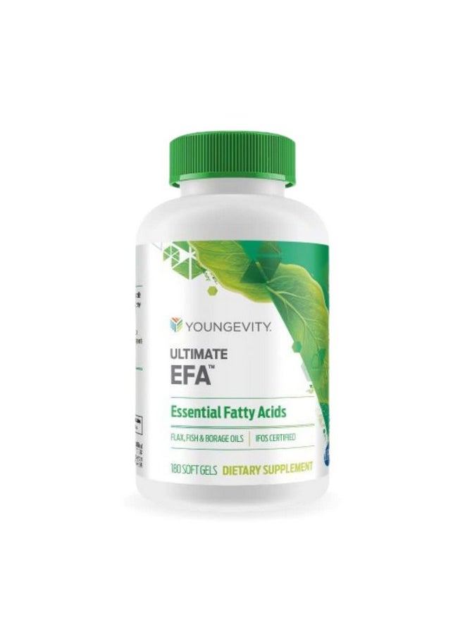youngevity Youngevity Ultimate EFA - Organic Source of Essential Fatty Acids | Omega 3, 6, & 9 | Made from Borage, Flax & Fish Oil | 180 Count (180 Count (Pack of 1))  - Image 1
