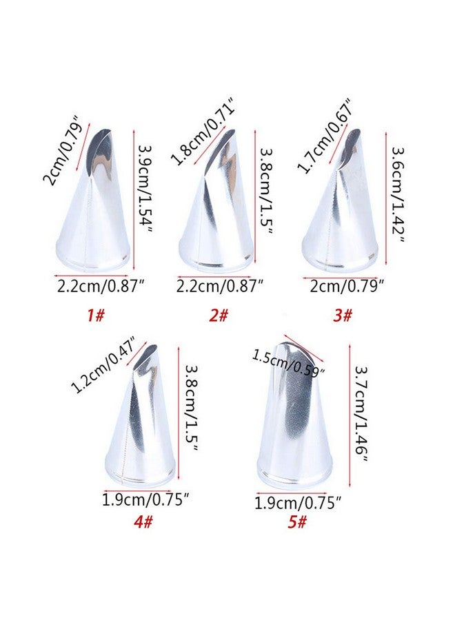 BeeSpring Rose Petal Nozzles,DIY Stainless Steel Icing Piping Nozzle,Cake Decoration Icing Tips Ideal Pastry DIY Tools Kit for Cupcakes and Backing Cookies - Image 3