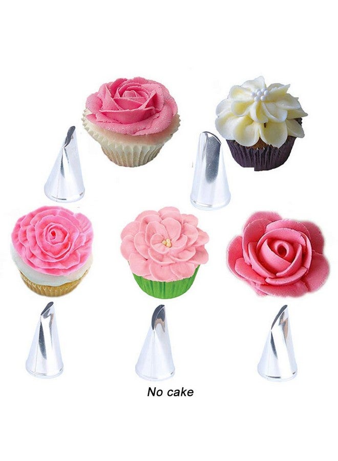 BeeSpring Rose Petal Nozzles,DIY Stainless Steel Icing Piping Nozzle,Cake Decoration Icing Tips Ideal Pastry DIY Tools Kit for Cupcakes and Backing Cookies - Image 2