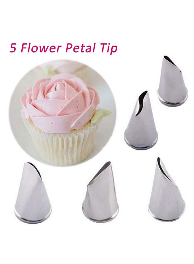 BeeSpring Rose Petal Nozzles,DIY Stainless Steel Icing Piping Nozzle,Cake Decoration Icing Tips Ideal Pastry DIY Tools Kit for Cupcakes and Backing Cookies - Image 4