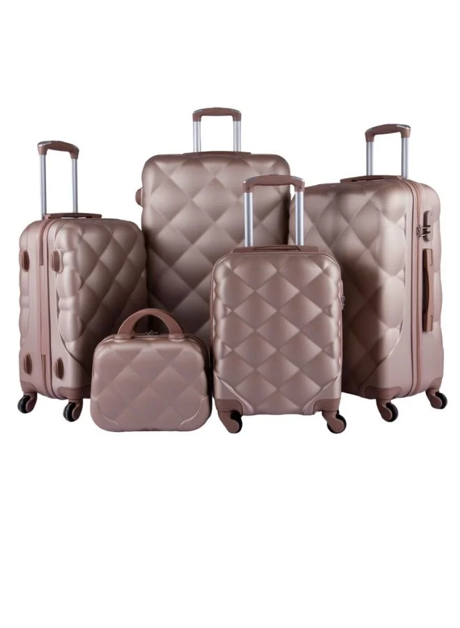 LIMRA Luggage set 5 pieces travel Bags with a distinctive design from limra gold
