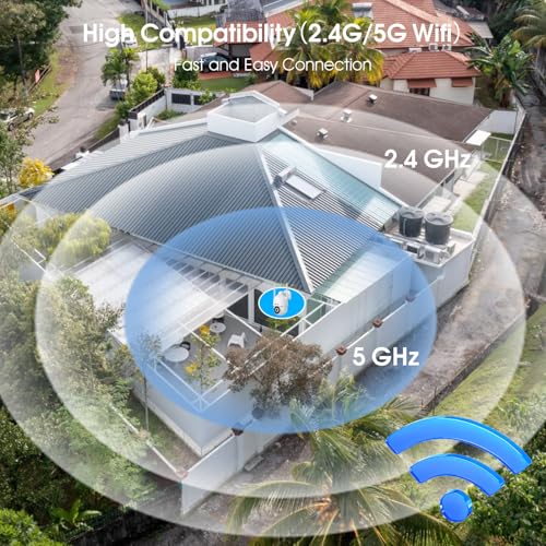 ANRAN 2K WiFi Security Camera Outdoor: 2.4/5GHz Dual-Band, Auto-Tracking, 2-Way Audio, Color Night Vision, 24/7 Recording, 3MP Pan-Tilt 360° View Camera for Home/House - Image 4