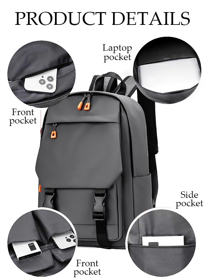 DUNISO School Backpack Large Capacity Multi-pocket Students Backpack School Bag Fashion Book Bags Waterproof Wear-resistant Backpacks for Teen College Students Laptop Bag for Casual Travel - Image 3