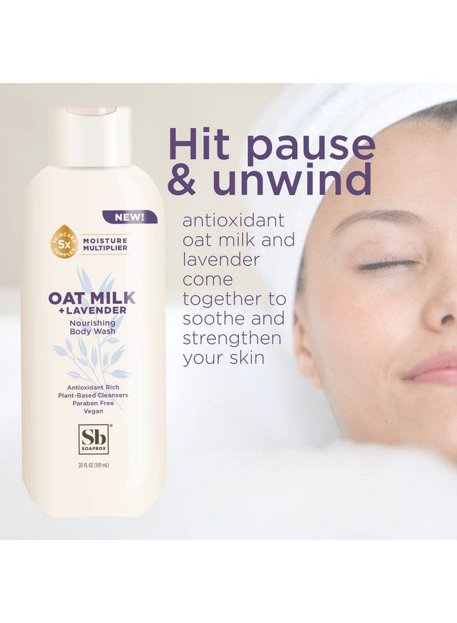 Soapbox Body Wash Oat Milk + Lavender Body Wash Body Wash For Women Men | Vegan + Antioxidant Rich Moisturizing Calming Body Wash With Shea Butter Peptides & Keratin Promoting B3 3 Pack 20Oz Each - Image 5