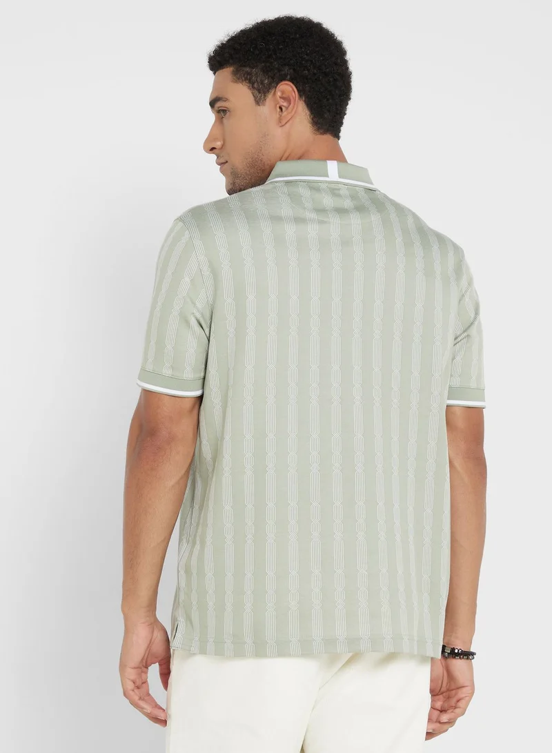 Ted Baker Striped Polo