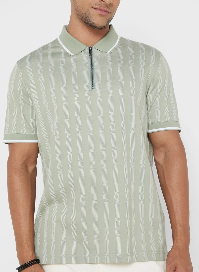 Ted Baker Striped Polo