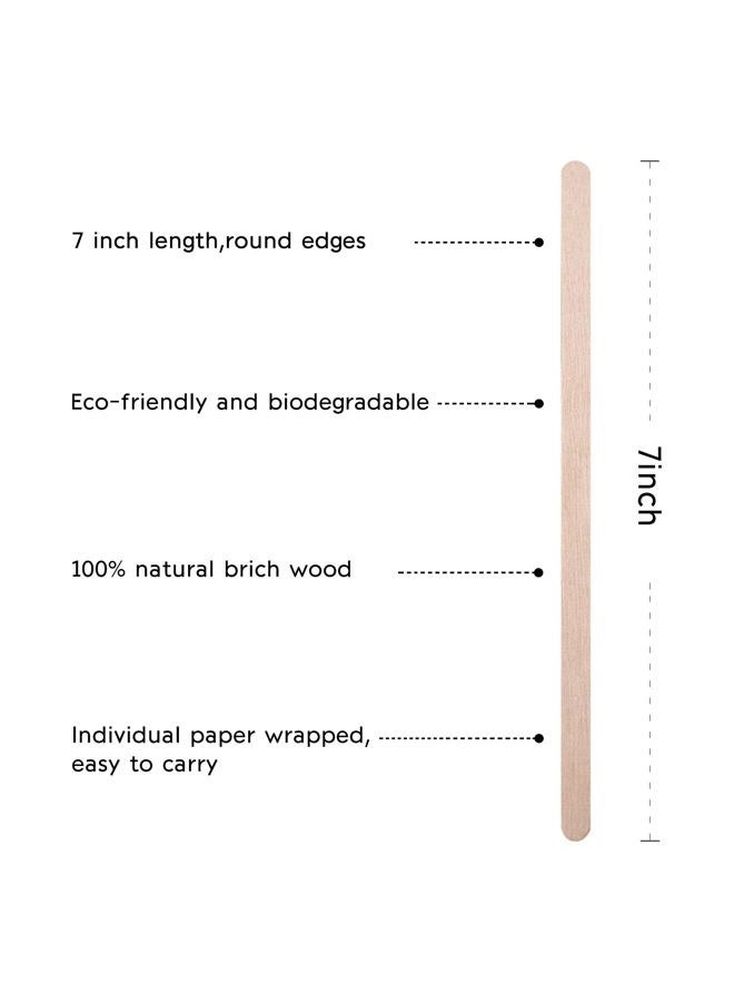 BLUETOP Individually Paper Wrapped Wooden Coffee Stirrers 7 Inch Pack 500, Disposable Wood Sticks for Coffee/Tea/Hot Beverage/Hot Chocolate/Cold Drinks, Wood Blenders for butter sugar,Craft Stick - Image 5