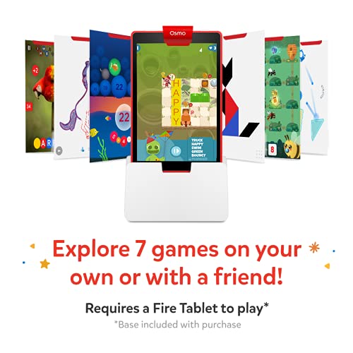 Osmo-Genius Starter Kit for Fire Tablet + Family Game Night-7 Educational Learning Games for Spelling,Math & more-Ages 6-10-STEM Toy Gifts- 6 7 8 9 10(Osmo Fire Tablet Base Included-Amazon Exclusive) - Image 2