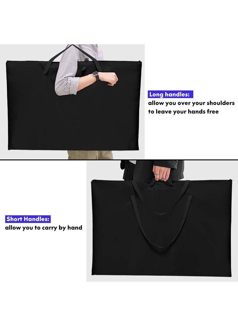 ZKOO ZKOO 24 x 36 Inch Art Portfolio Bag, Large Size Art Bag Light Weight Waterproof Poster Board Storage Bag, Art Portfolio Tote for Artwork, Poster, Sketch Drawing, Art Work, Canvas (Black, 2 Pack)  - Image 2