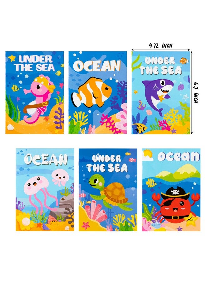 ANGOLIO 24Pcs Ocean Animals Coloring Books Bulk For Kids Mini Diy Art Drawing Book Set For Shark Seahorse Jellyfish Under The Sea Animal Theme Kindergarten School Classroom Rewards Goodie Bag Filler - Image 2