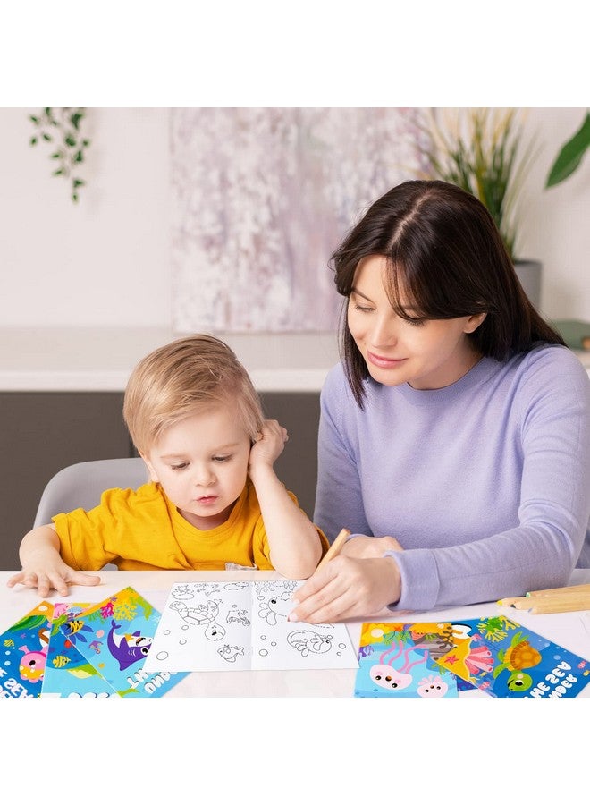 ANGOLIO 24Pcs Ocean Animals Coloring Books Bulk For Kids Mini Diy Art Drawing Book Set For Shark Seahorse Jellyfish Under The Sea Animal Theme Kindergarten School Classroom Rewards Goodie Bag Filler - Image 5