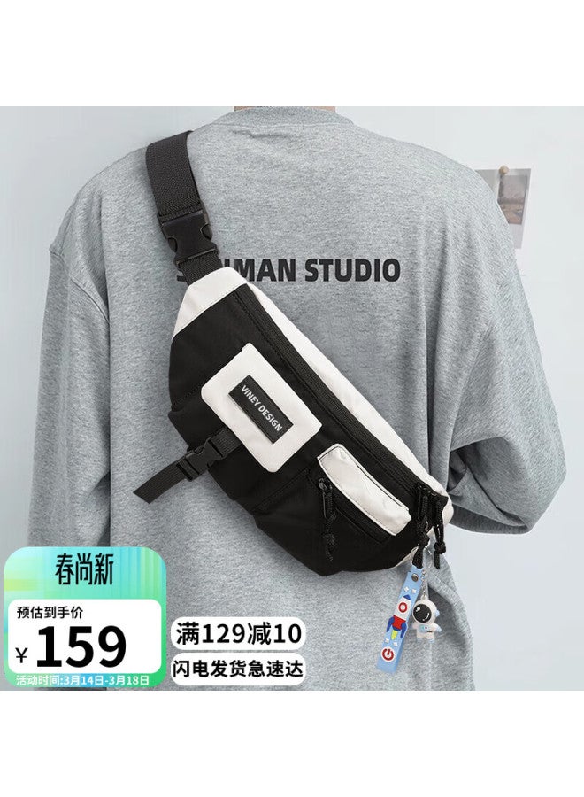 Viney Style Crossbody Bag Uni Backpack Trendy Casual Men's Bag Student Sports Small Shoulder Bag Fashionable Men's Bag - Image 1