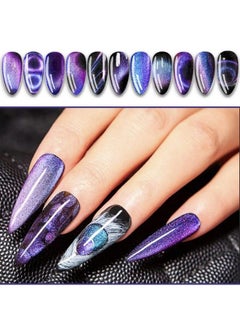 9D Cat Eye Gel Nail Polish Magnetic Nail Polish Holographic Cats Eyes Gel Nail Polish Gel With Chameleon Magic Effect With Magnet Stick (Blue&Purple) - pzsku/Z9ED7962E42F671D37C86Z/45/_/1683269423/6a5a612a-f240-4316-a694-3e97f435c4ca