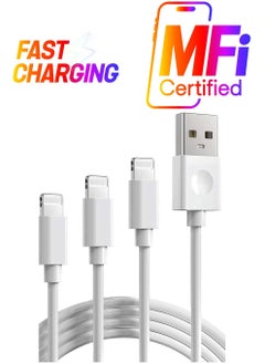 iPhone Charger Cable, 3Pack 1M Lightning Cord USB A Fast Charging Compatible with iPhone 12 Pro MAX Mini/11 X XS XR 8 Plus 7 Plus 6S Plus 5S SE iPod iPad Pro Touch