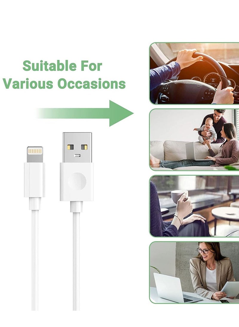 Generic - iPhone Charger Cable, 3Pack 1M Lightning Cord USB A Fast Charging Compatible with iPhone 12 Pro MAX Mini/11 X XS XR 8 Plus 7 Plus 6S Plus 5S SE iPod iPad Pro Touch - Image 1