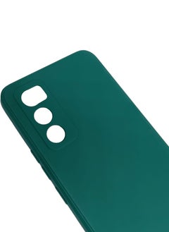 Blue Sky Compatible with Vivo V20 SE Case Liquid Silicone Case Full Body Protective Cover Shockproof Slim Phone Case Anti-Scratch Soft Microfiber Lining  - Image 2