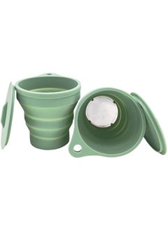 Generic 2PCS Collapsible Silicone Tea Dripper Reusable Tea Filter Holder Portable Folding Tea Strainer for For Home Camping Travel Office  - Image 1