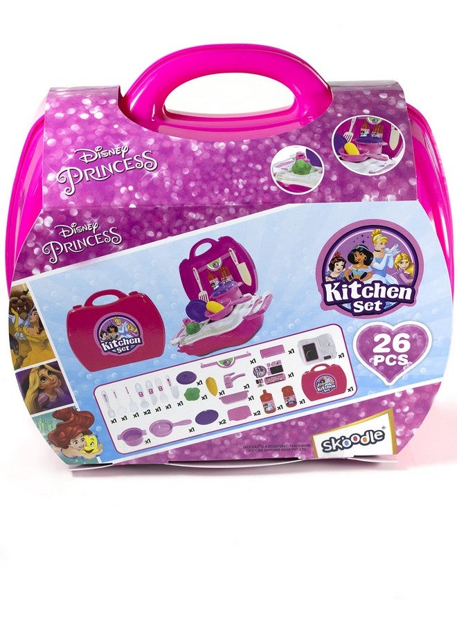 Skoodle Disney Princess Kid Chef Bring Along Kitchen Cooking Suitcase Set with Briefcase and Accessories for Kids (26 Pieces ) - Image 3
