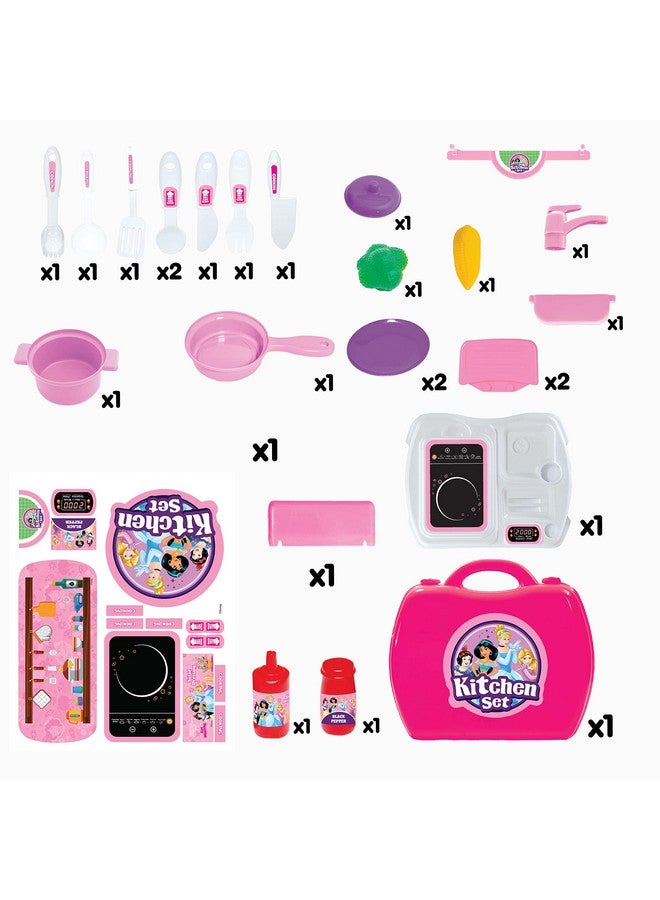 Skoodle Disney Princess Kid Chef Bring Along Kitchen Cooking Suitcase Set with Briefcase and Accessories for Kids (26 Pieces ) - Image 5