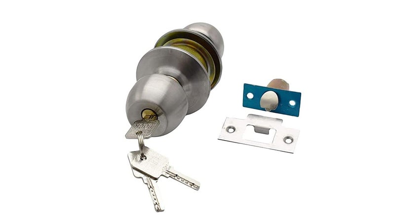 RAB Cylindrical Lock Stainless Steel Door Cylinder Lock for Main Doors (Code:- Normal Key, Finish- Matt, Pack of 1 Set Lock) - Image 1