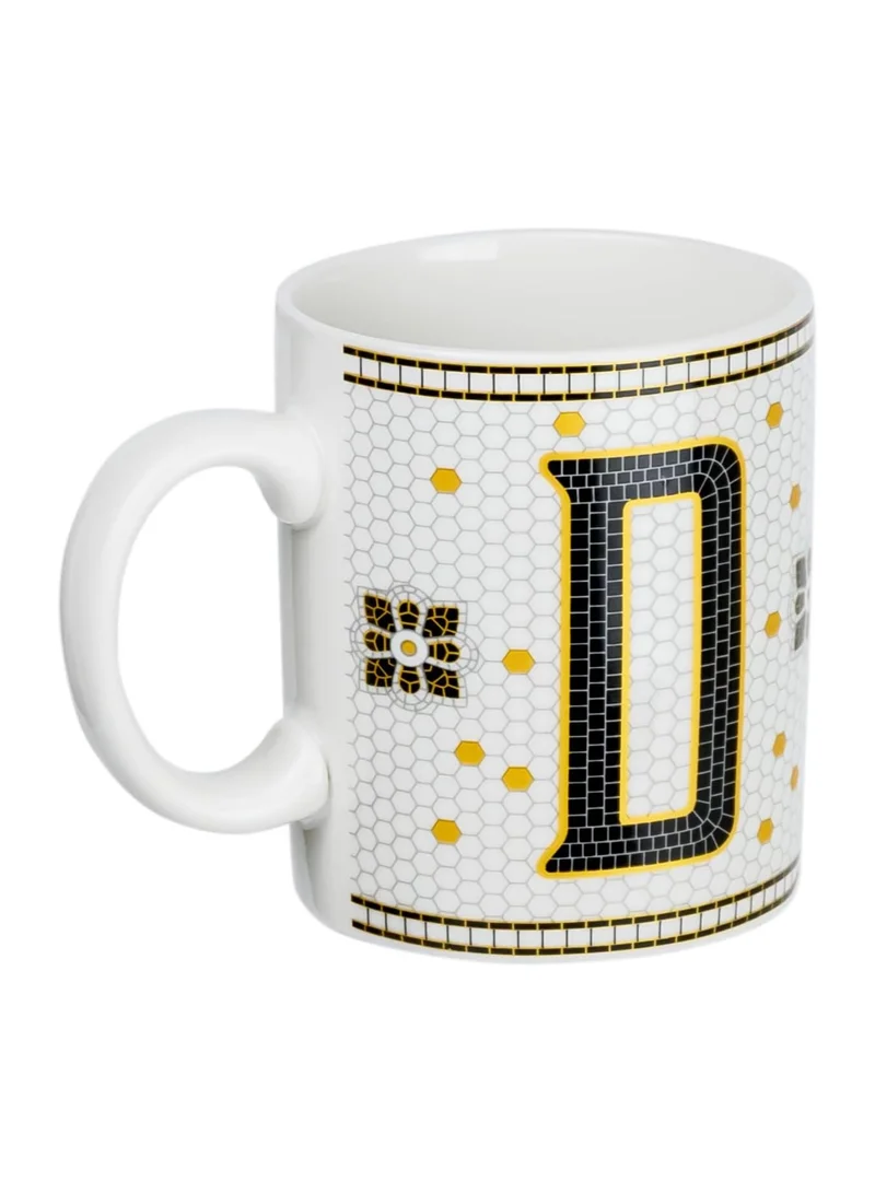Cuisine Art Cuisine Art Letter D Printed Porcelain Ceramic Tea Coffee Mug 300ml - Stylish and Durable Mug for Hot Beverages
