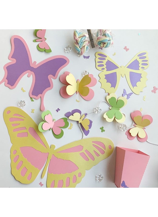 Pinfliers Pinfliers Butterfly Flower Theme Paper Popcorn Boxes, A Set of 10, Pink Purple and Yellow  - Image 4