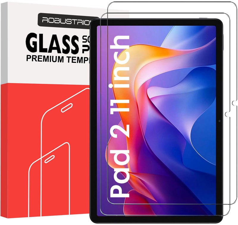 Robustrion 2 Pack Tempered Glass for Redmi Pad 2 11 inch Screen Protector Guard for Redmi Pad 2 11 inch Tablet - Image 1