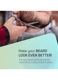 Suvorna Suvorna 5" Mustache And Beard Scissors for Men, Salons, Barber, Hairdresser & Professional | Hair Cutting Scissors made with Stainless steel for Trimming | Grooming Scissors for Facial, Nose, Ear Hair  - Image 2